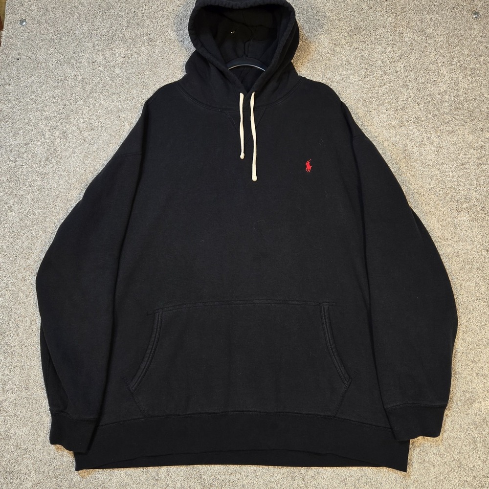 Polo Ralph Lauren RL Fleece Hoodie Mens 3XLT black pullover